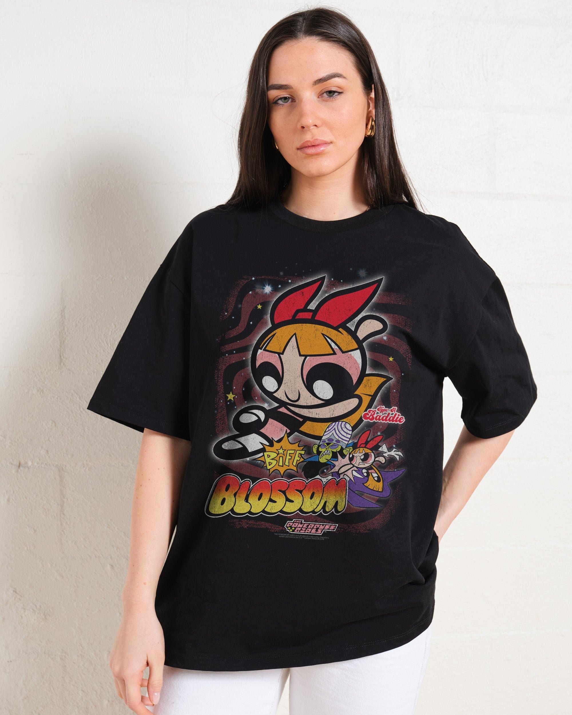Blossom Oversized Graphic Tee - Powerpuff Girls Unisex 100% Combed Cotton
