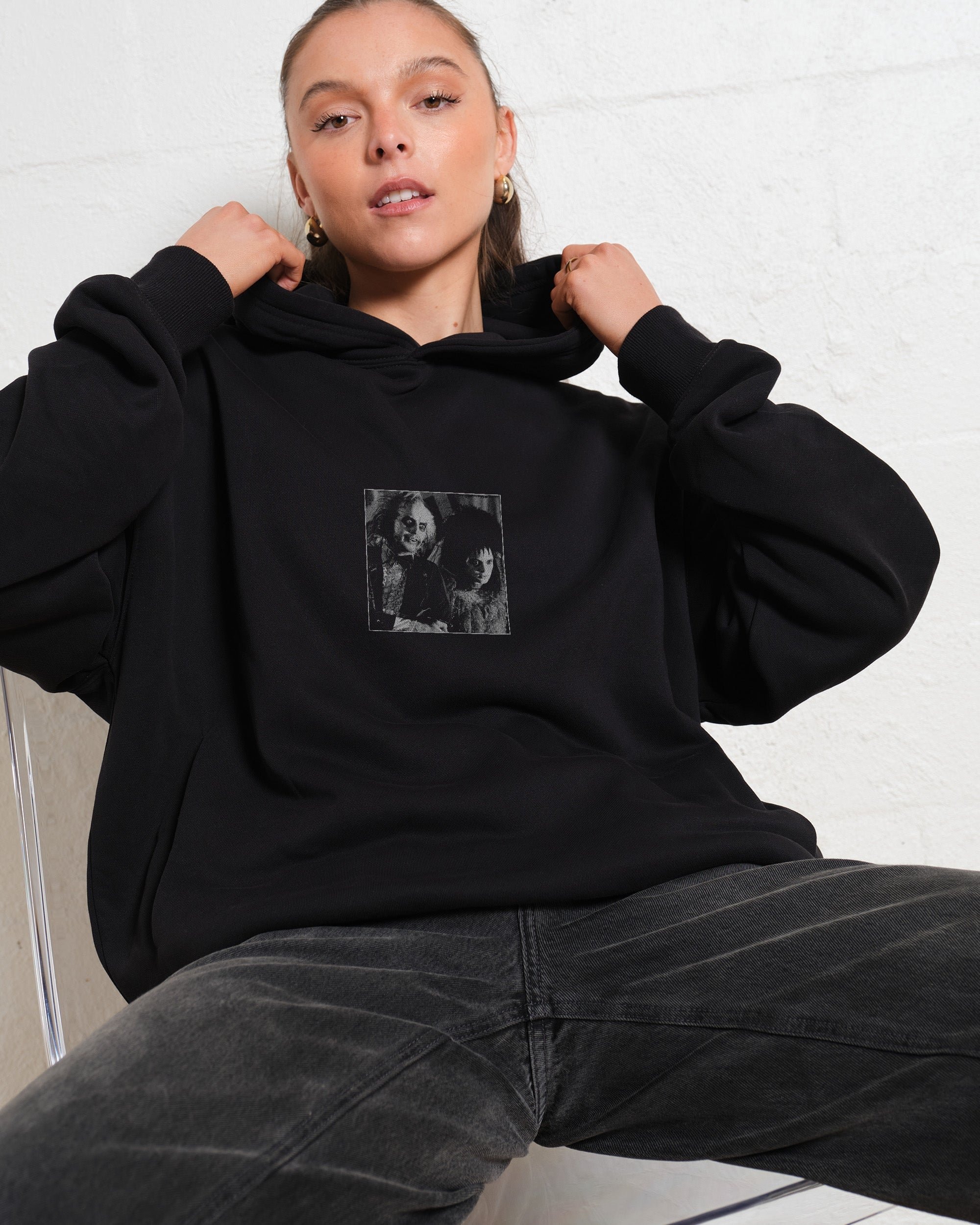 Strange & Unusual Beetlejuice Unisex Graphic Hoodie - 90s Boxy Fit, 340gsm Cotton-Poly Blend