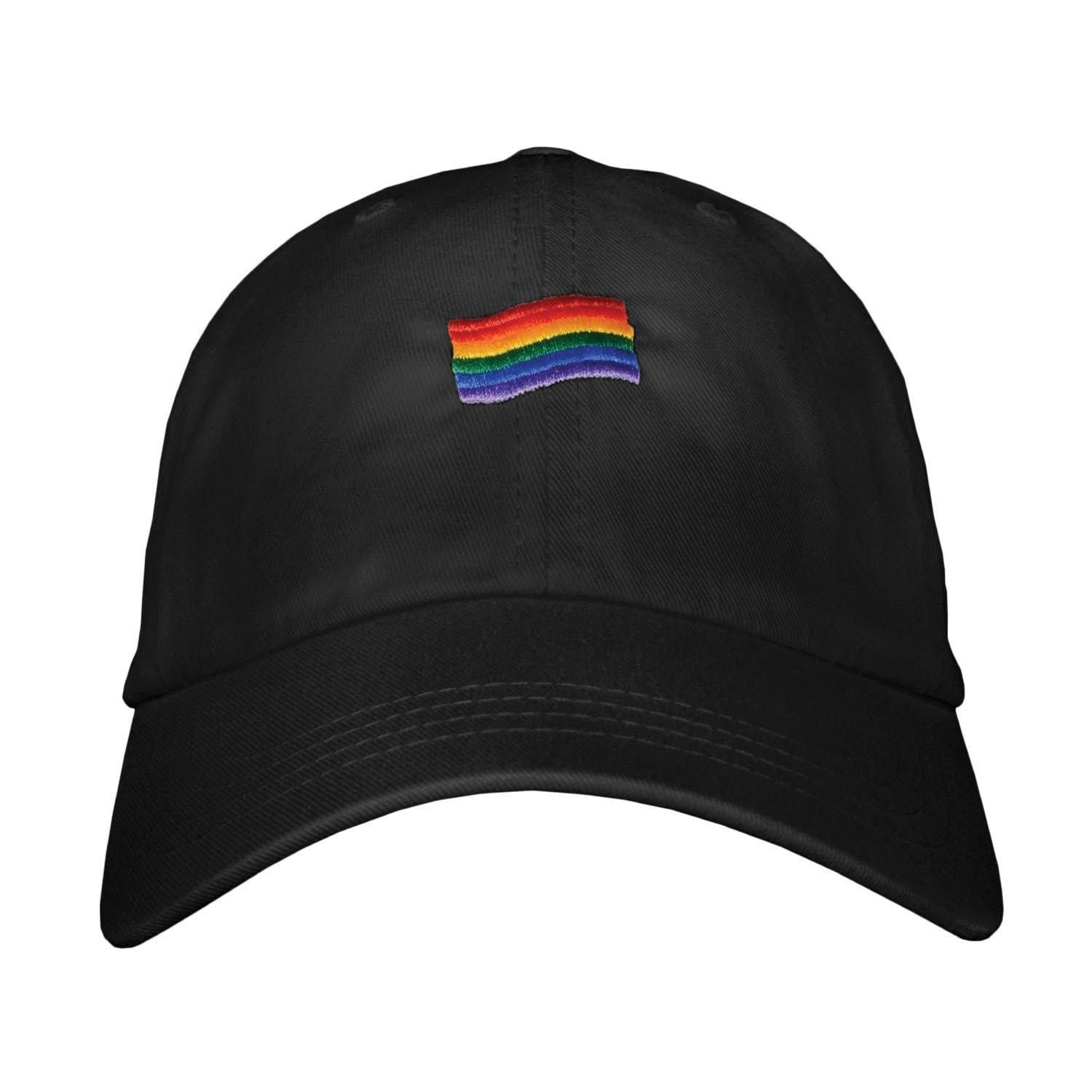 Pride Flag Dad Hat - Embroidered Unstructured Cotton Twill Adjustable Cap