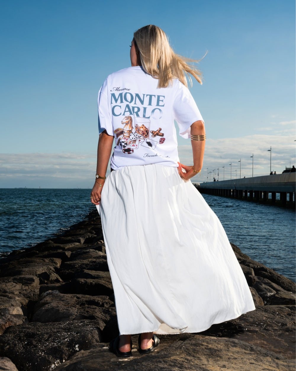 Monte Carlo Oversized Graphic Tee by Threadheads - Unisex 90s Boxy Fit 100% Combed Cotton