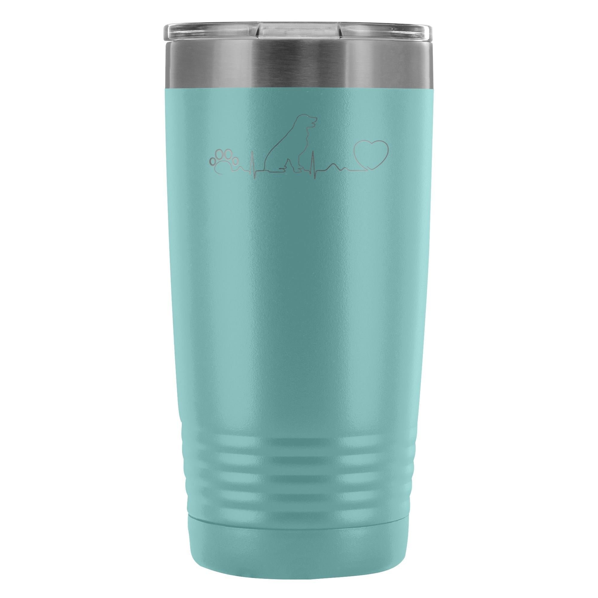 Dog Heartbeat 20oz Vacuum Tumbler - Polar Camel Insulated Tumbler for Vet Techs & Dog Lovers