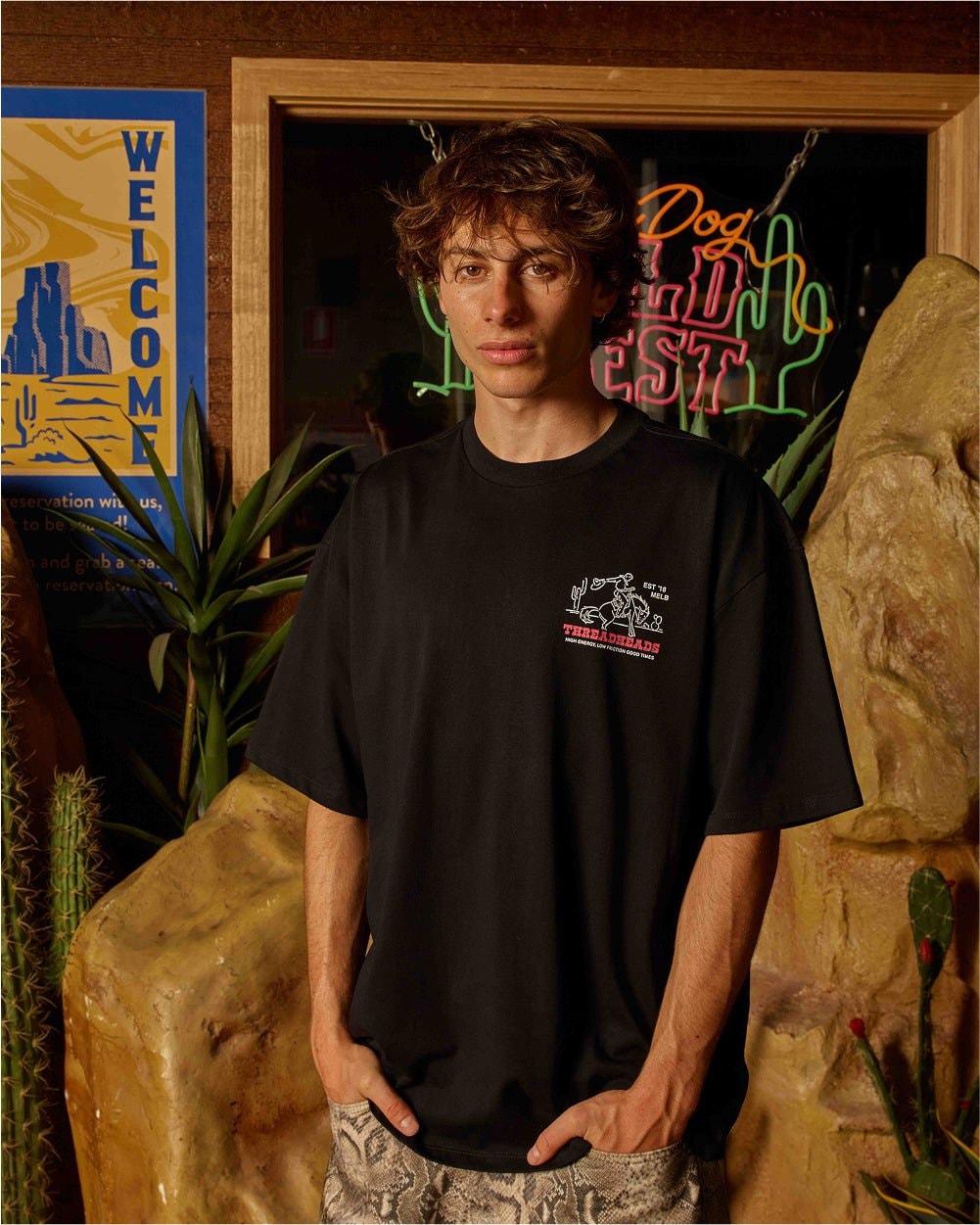 Highs & Lows Oversized Graphic Tee - Threadheads Unisex 90s Boxy Fit 275gsm Cotton