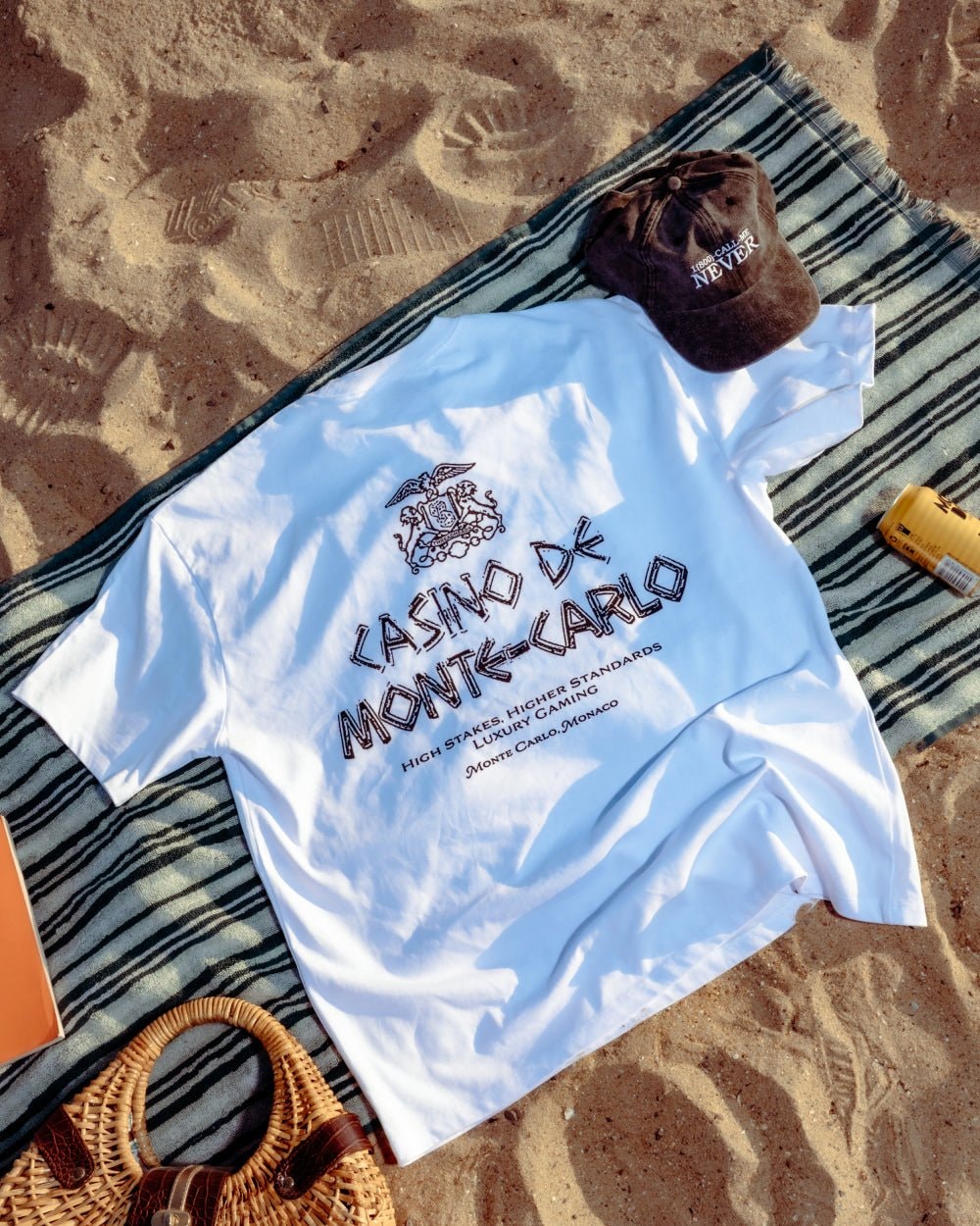 Casino De Monte Carlo Oversized Graphic Tee - Threadheads 90s Boxy Fit 100% Combed Cotton