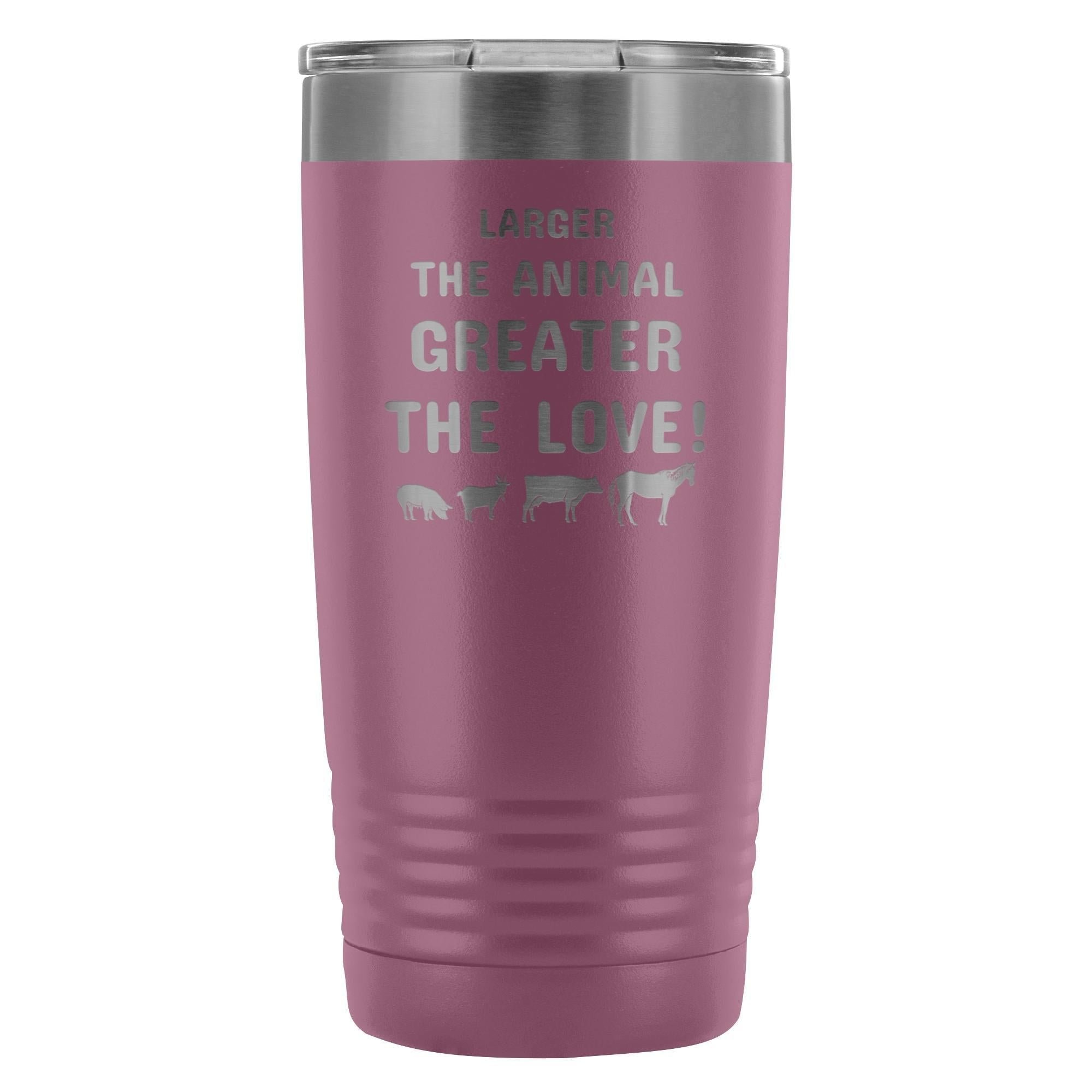 20oz Vacuum Tumbler Larger the Animal Greater the Love Vet Gift Polar Camel