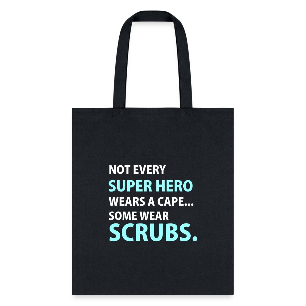Veterinary Superhero Scrubs Cotton Tote Bag - Vet Tech Gift