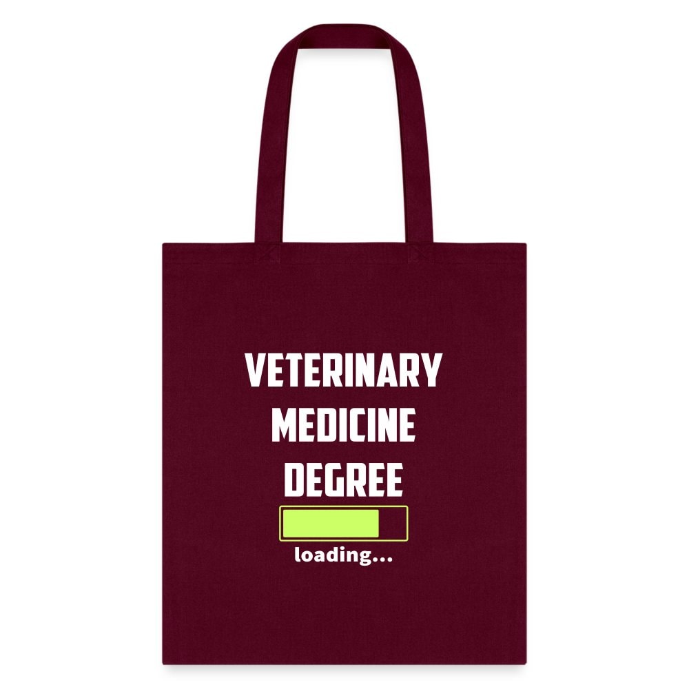 Veterinary Medicine Degree Loading Cotton Tote Bag - Durable Canvas Vet Student Bag