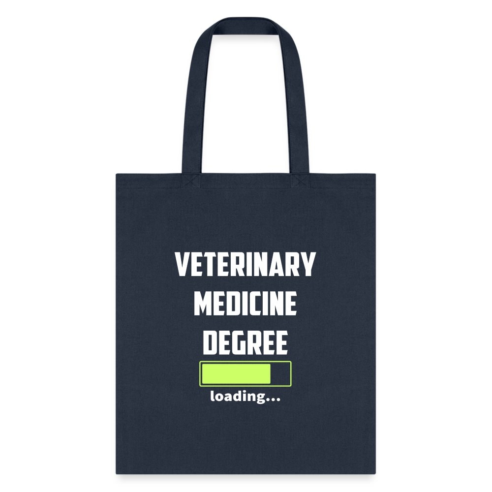 Veterinary Medicine Degree Loading Cotton Tote Bag - Durable Canvas Vet Student Bag