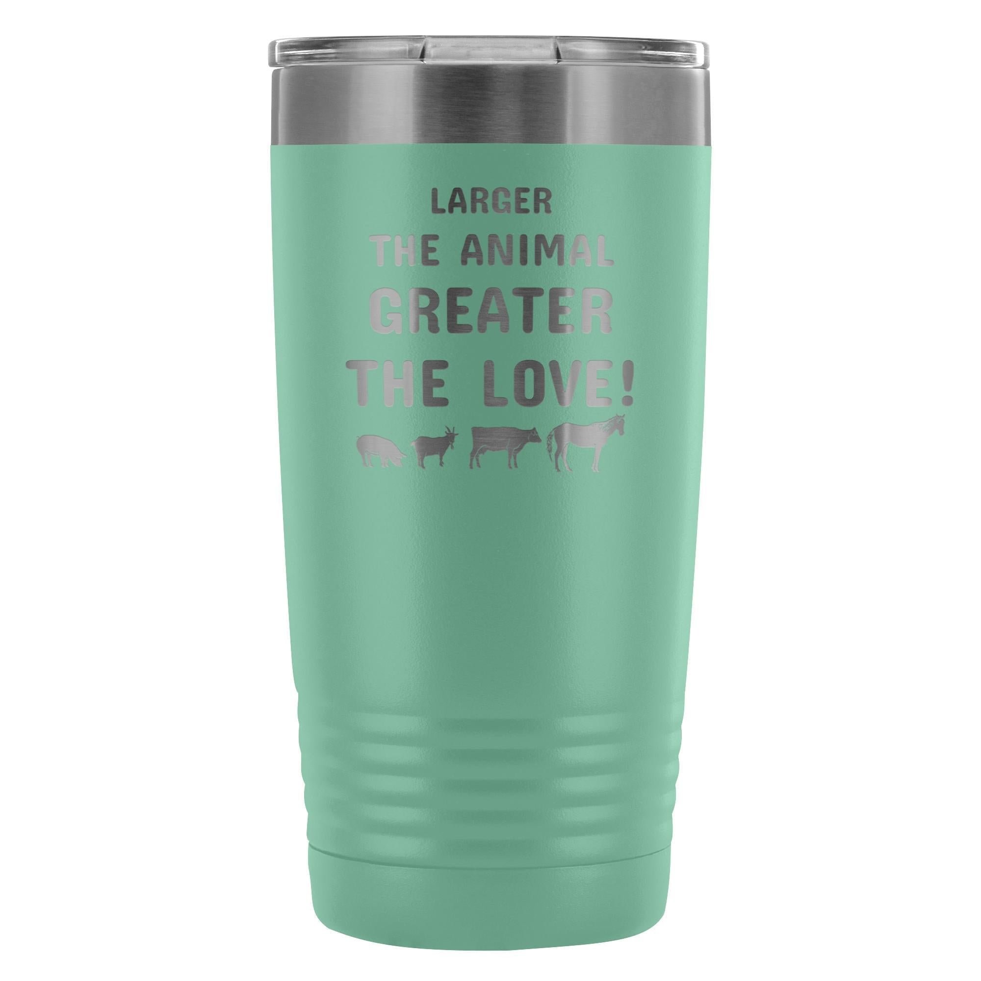 20oz Vacuum Tumbler Larger the Animal Greater the Love Vet Gift Polar Camel