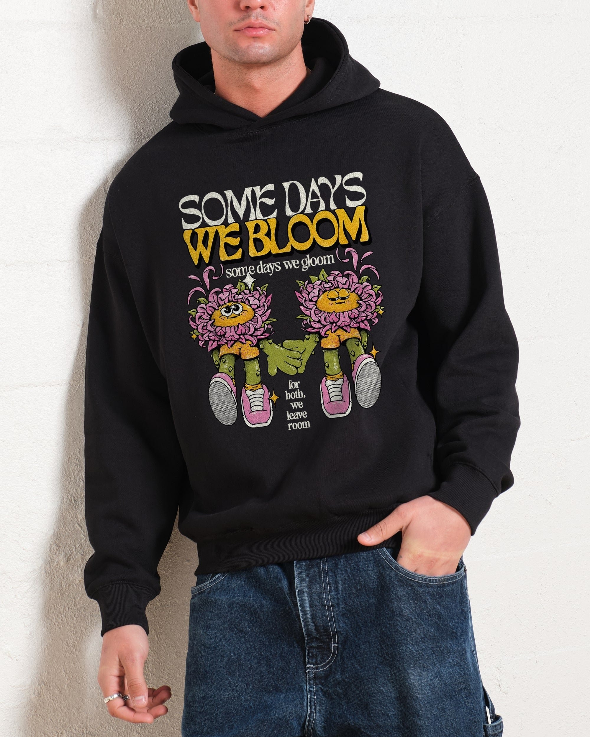 We Bloom Unisex Graphic Hoodie - 90s Boxy Fit, 340gsm Cotton-Poly Blend