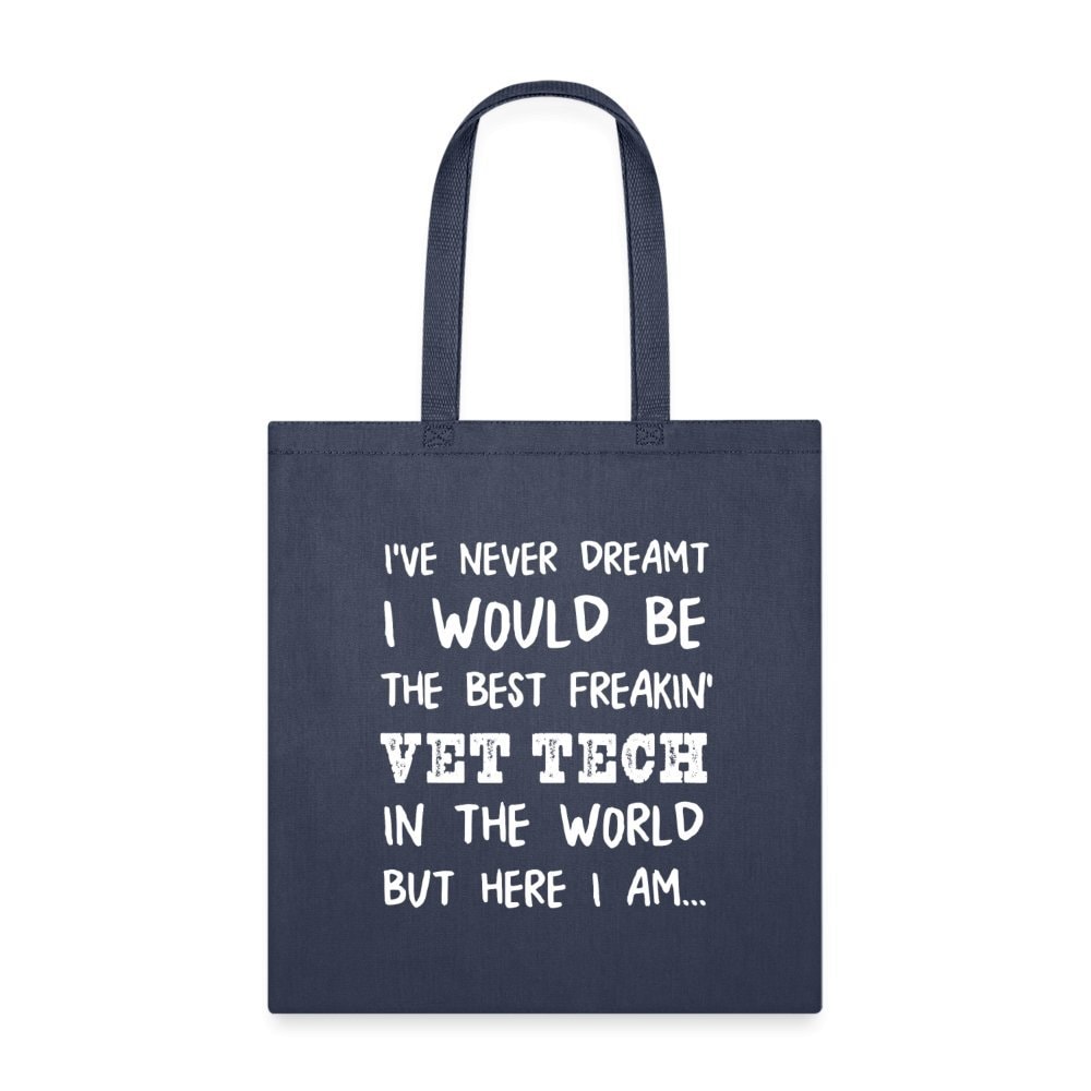 Vet Tech Cotton Tote Bag - Freakin' Vet Tech Design, Durable Canvas