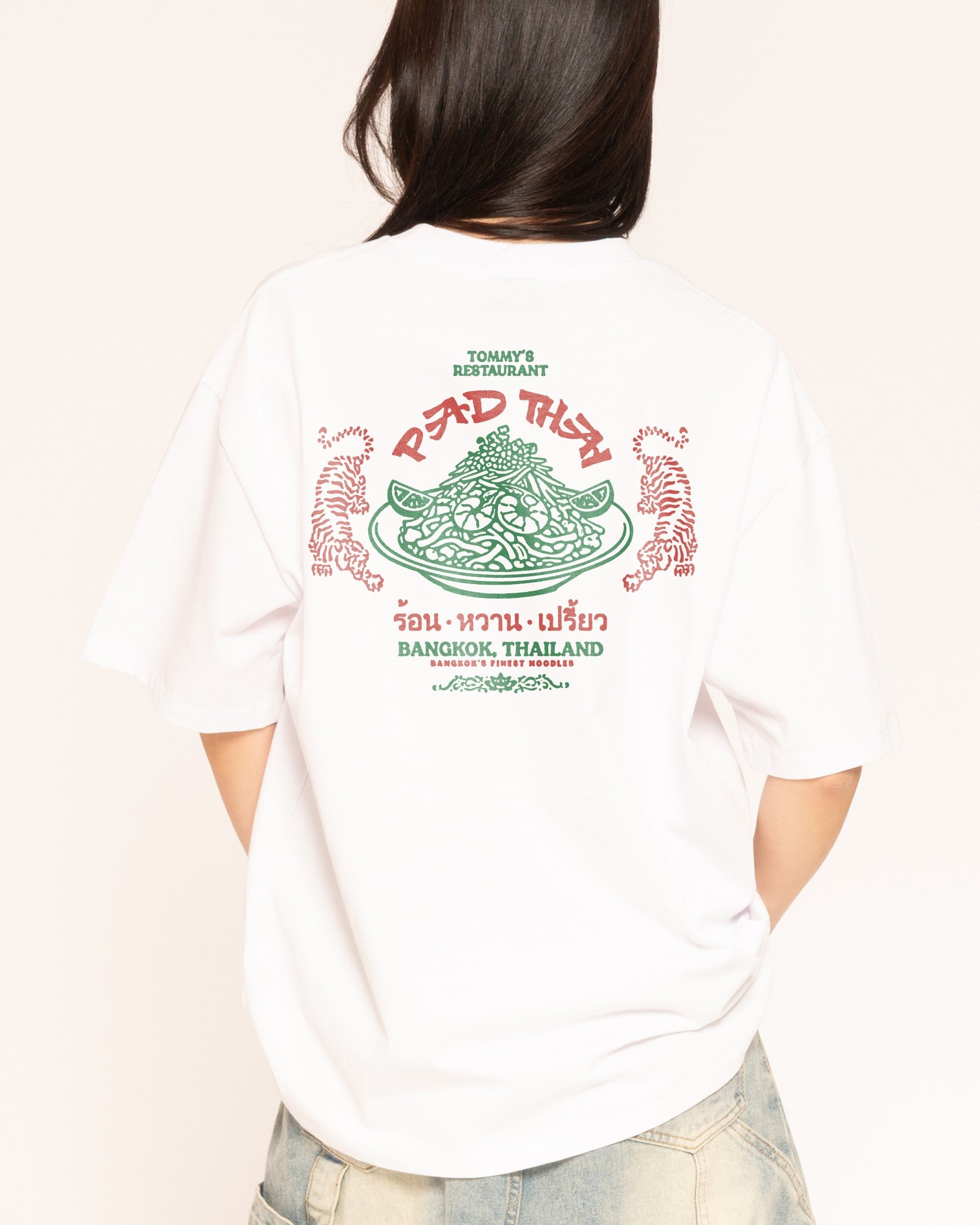 Pad Thai Dynasty Oversized Tee - Threadheads 90s Boxy Fit Heavyweight Cotton Unisex T-Shirt
