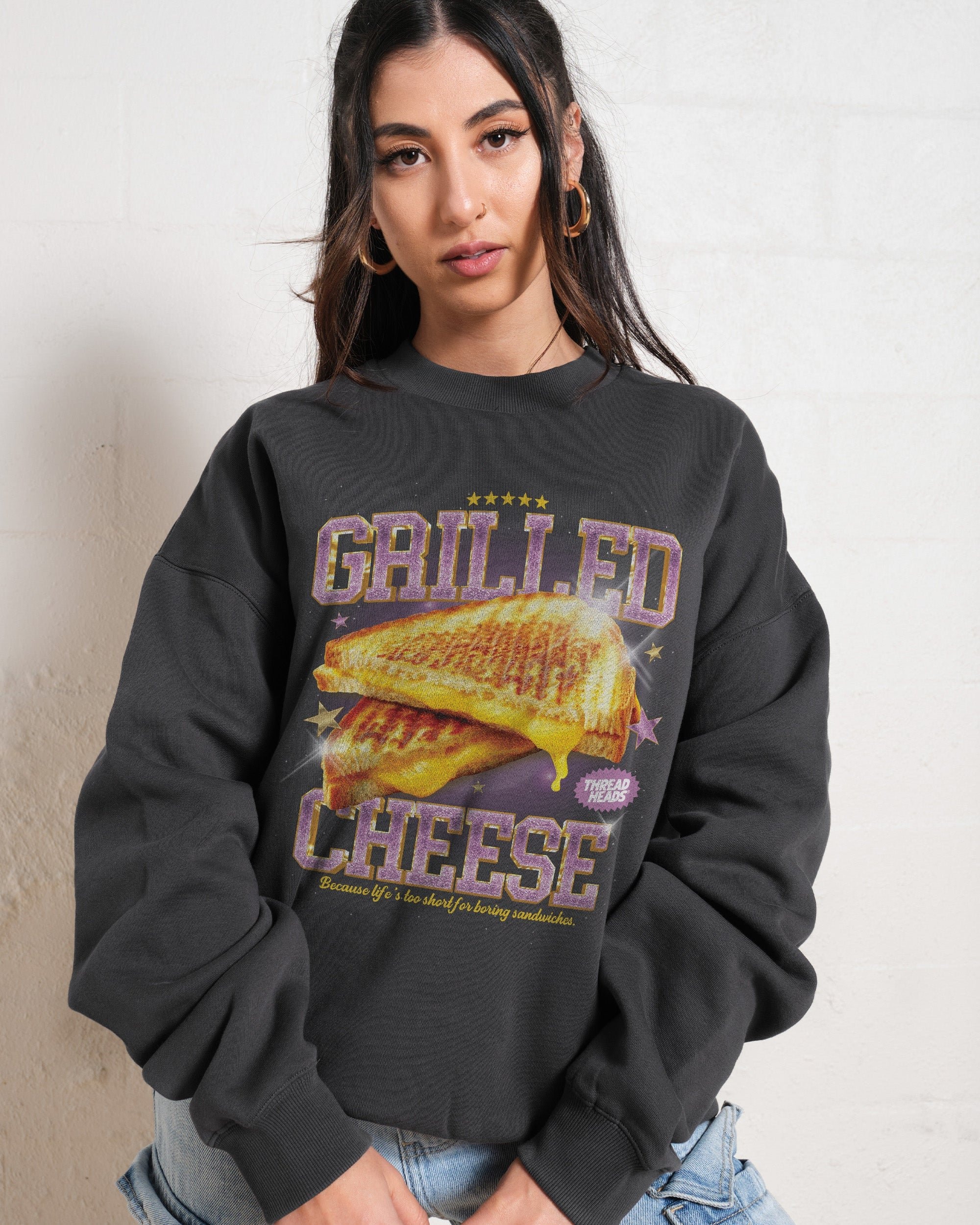 Grilled Cheese Graphic Sweatshirt - Unisex Premium Cotton-Poly Blend 340gsm