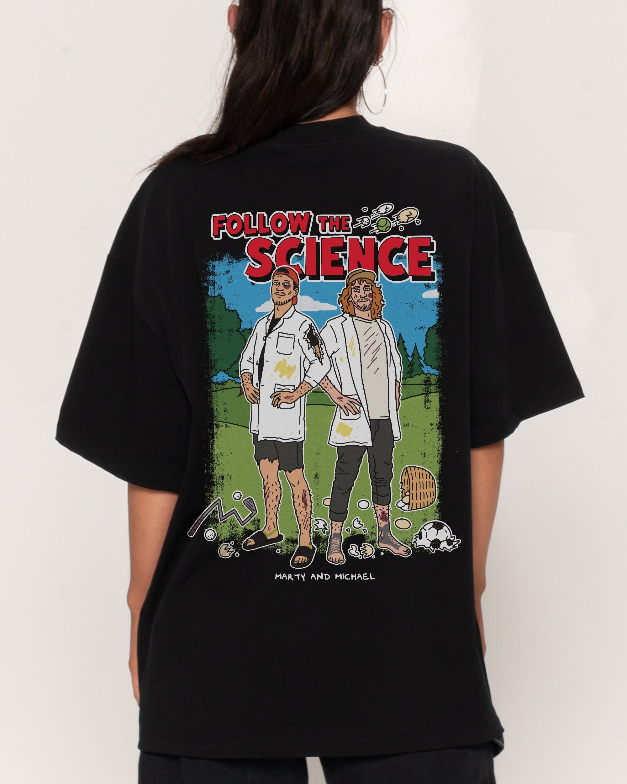 FTS Follow the Science Oversized Graphic Tee Unisex 100% Combed Cotton Heavyweight