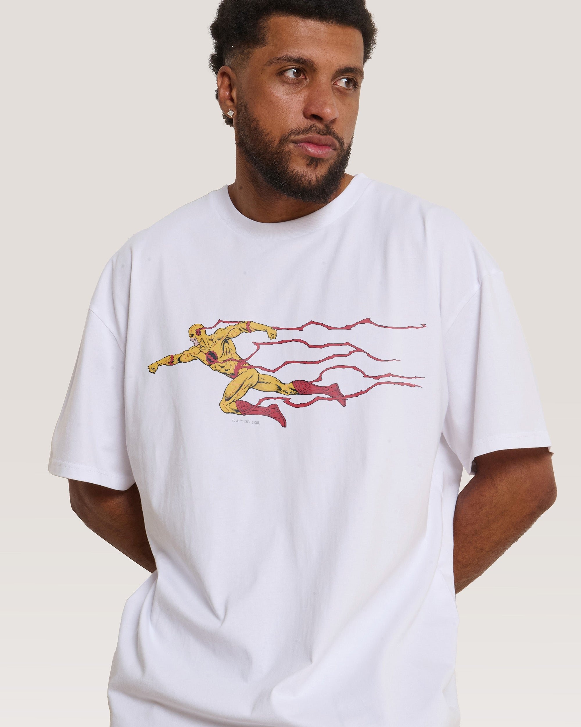 Reverse Flash Oversized Graphic Tee DC Official Unisex 100% Combed Cotton Heavyweight
