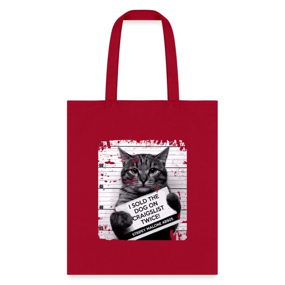 I Sold The Dog On Craigslist Twice! Cotton Canvas Tote Bag - 15.5x14.5 Vet Gift
