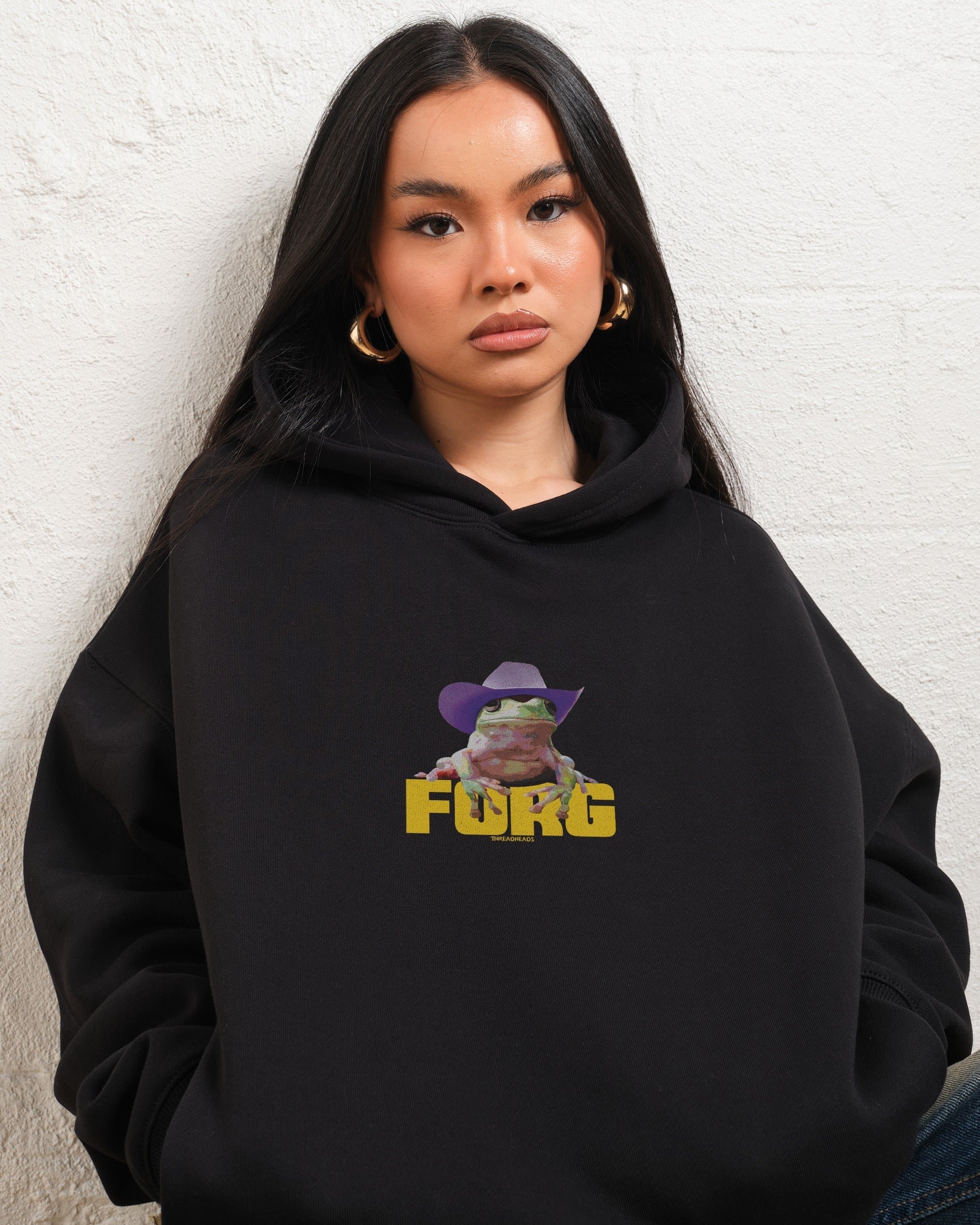 FORG Graphic Hoodie - Unisex 90s Boxy Fit, 340gsm Cotton-Poly Blend