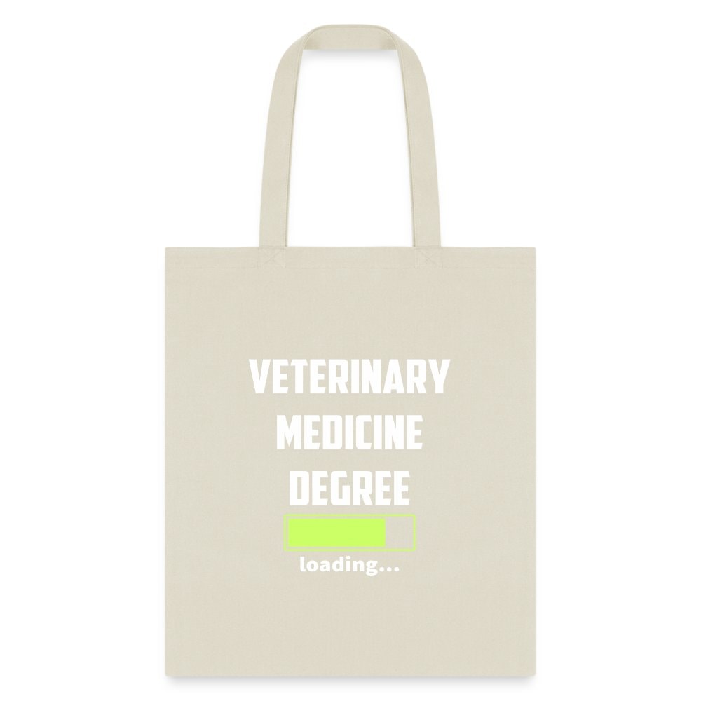 Veterinary Medicine Degree Loading Cotton Tote Bag - Durable Canvas Vet Student Bag