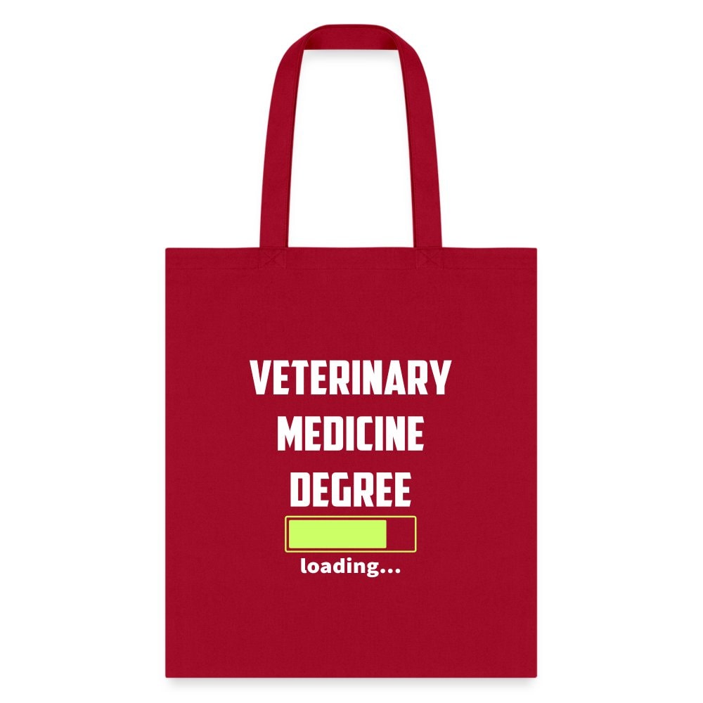 Veterinary Medicine Degree Loading Cotton Tote Bag - Durable Canvas Vet Student Bag