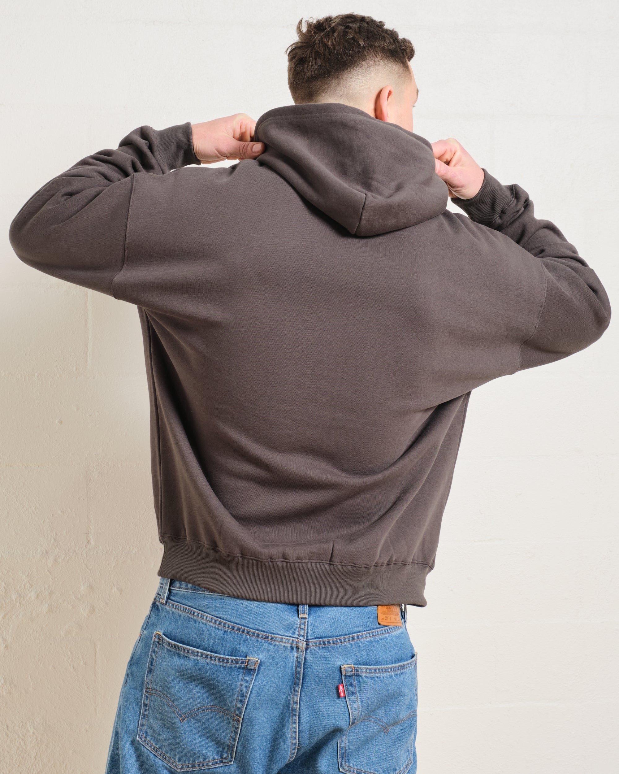 Oversized Unisex Hoodie 340 GSM Cotton Poly Blend Drop Shoulder Relaxed Fit