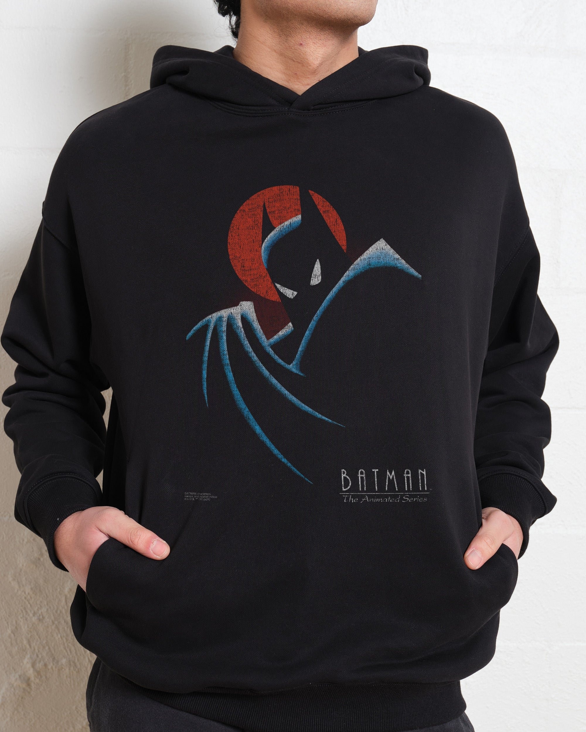 Batman The Animated Series Logo Unisex Hoodie - 90s Boxy Fit, 340gsm Cotton-Poly Blend
