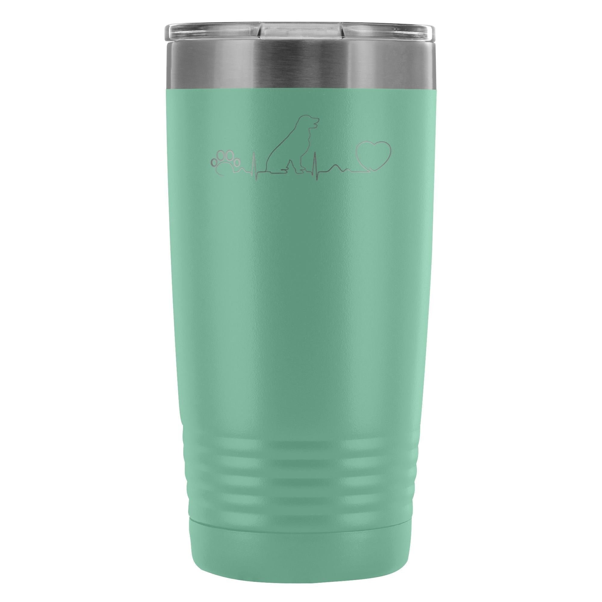 Dog Heartbeat 20oz Vacuum Tumbler - Polar Camel Insulated Tumbler for Vet Techs & Dog Lovers