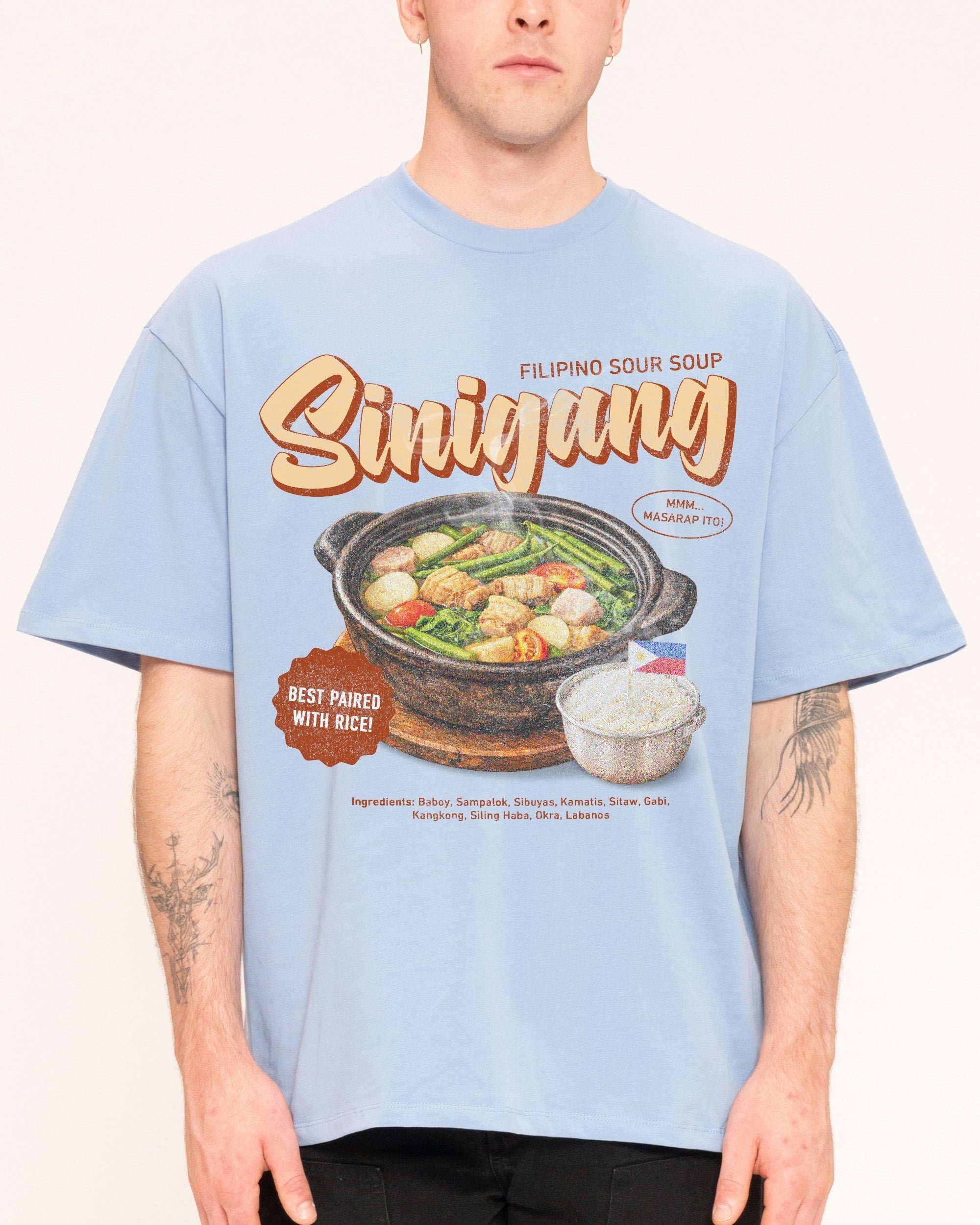 Sinigang Oversized Tee - Threadheads 90s Graphic T-Shirt, Heavyweight 100% Combed Cotton, Unisex