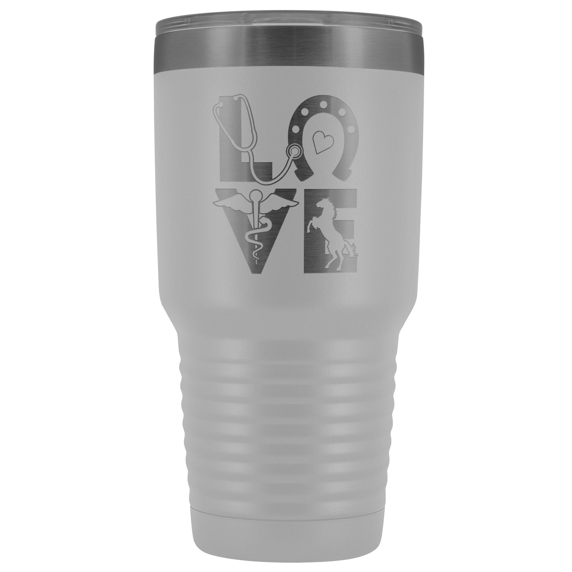 Equine Love 30oz Vacuum Tumbler - Polar Camel Stainless Steel Insulated for Vets