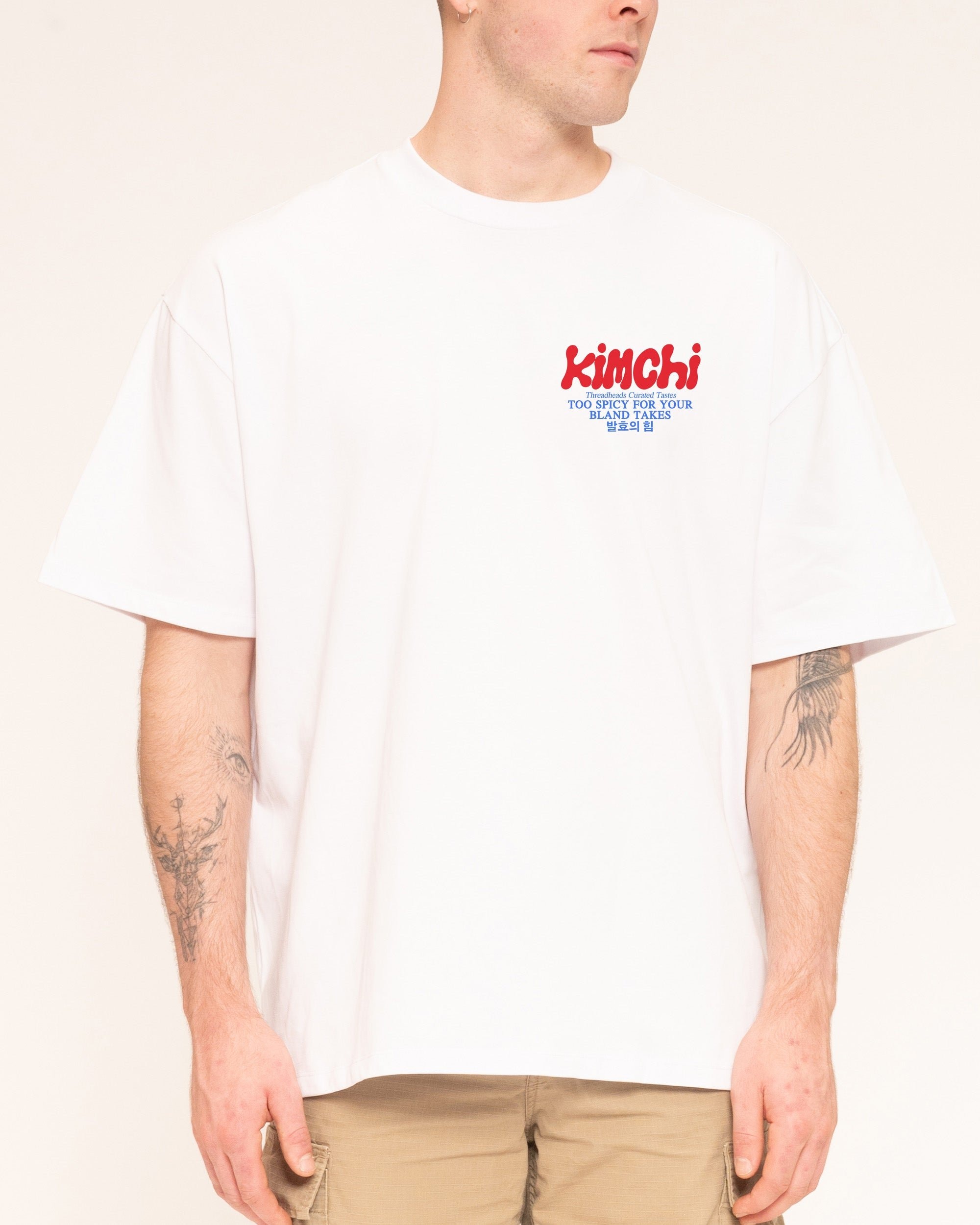 Kimchi Oversized Unisex Tee - Threadheads 90s Graphic T-Shirt 275gsm Cotton