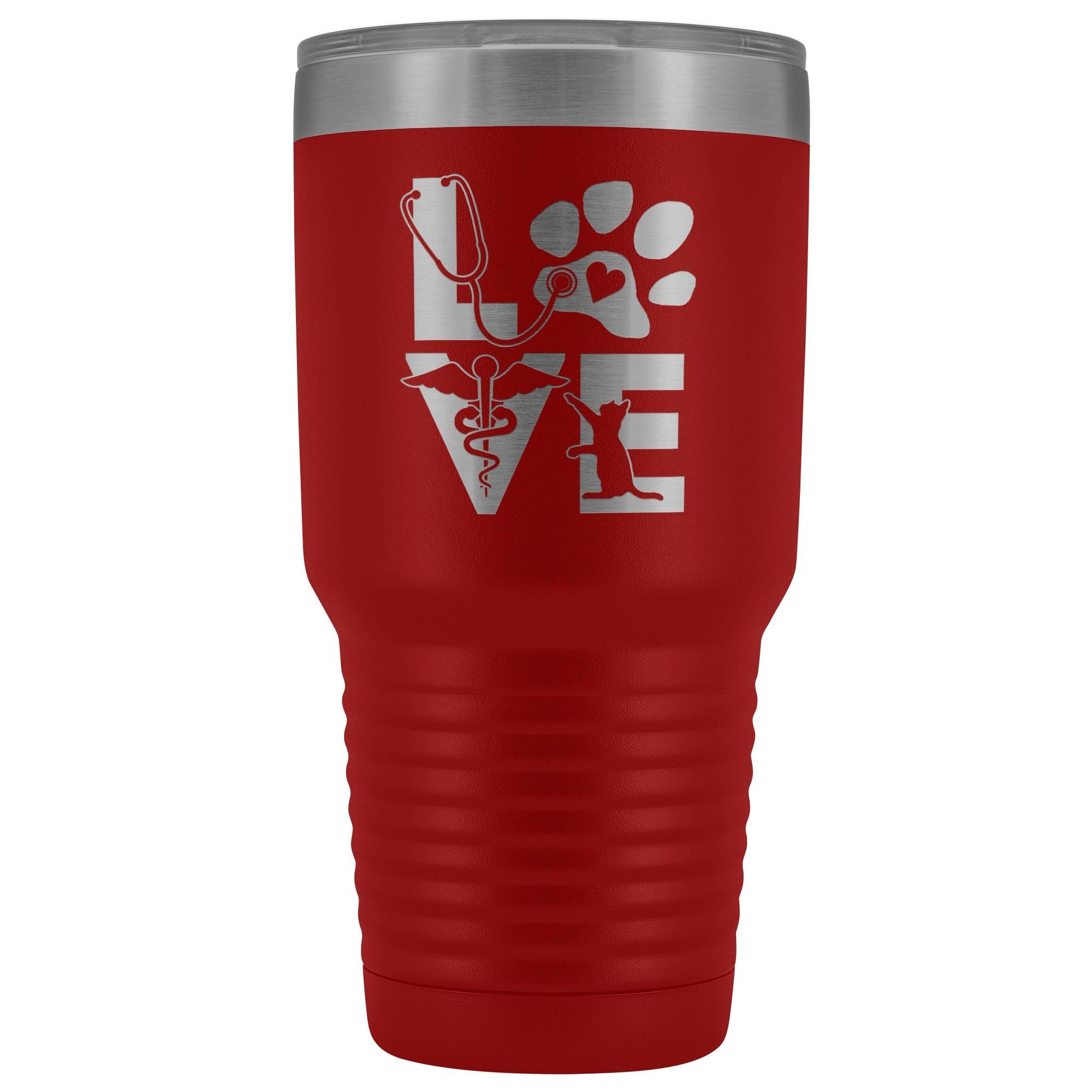Veterinary Love Cat 30oz Vacuum Tumbler - Polar Camel Insulated Double Wall