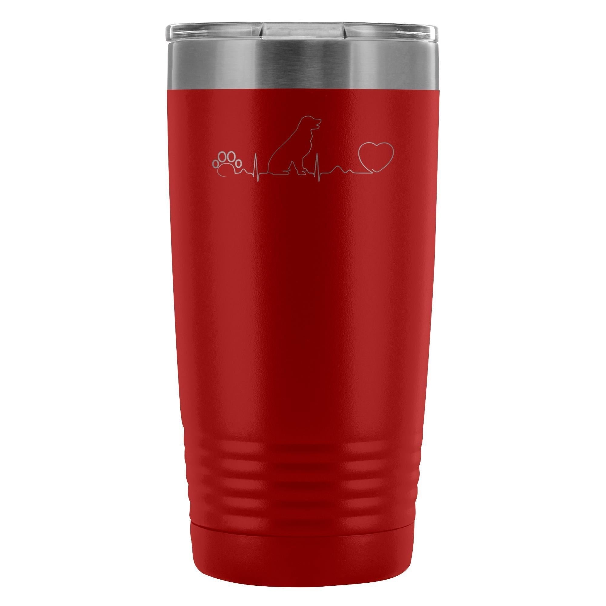 Dog Heartbeat 20oz Vacuum Tumbler - Polar Camel Insulated Tumbler for Vet Techs & Dog Lovers