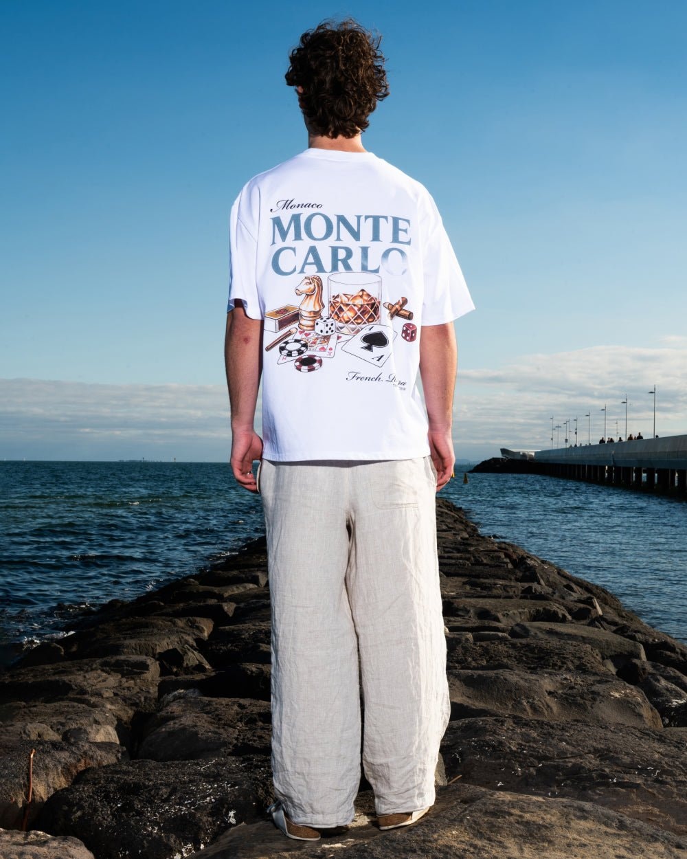 Monte Carlo Oversized Graphic Tee by Threadheads - Unisex 90s Boxy Fit 100% Combed Cotton