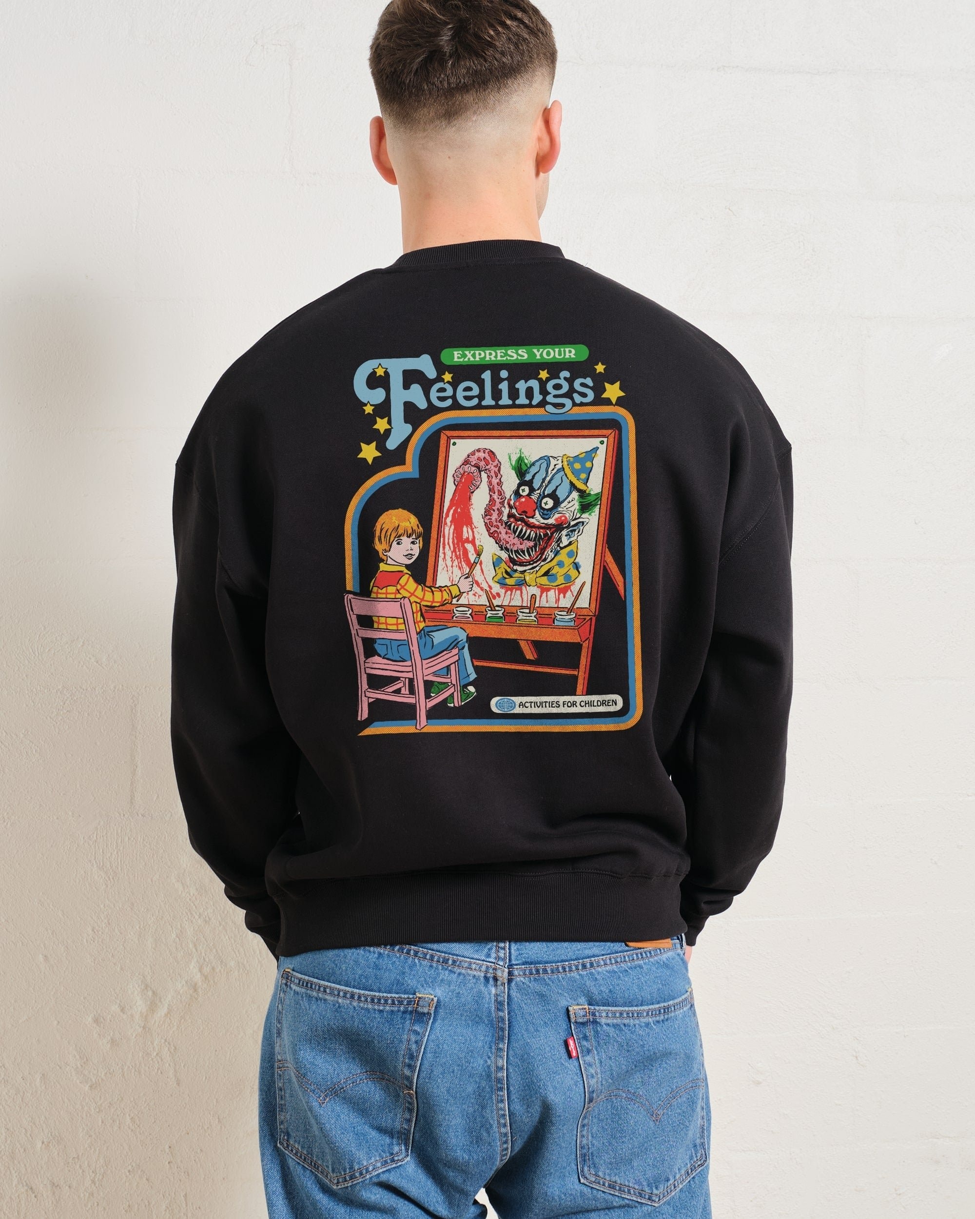 Express Your Feelings Front and Back Unisex Sweatshirt - Steven Rhodes Graphic Print