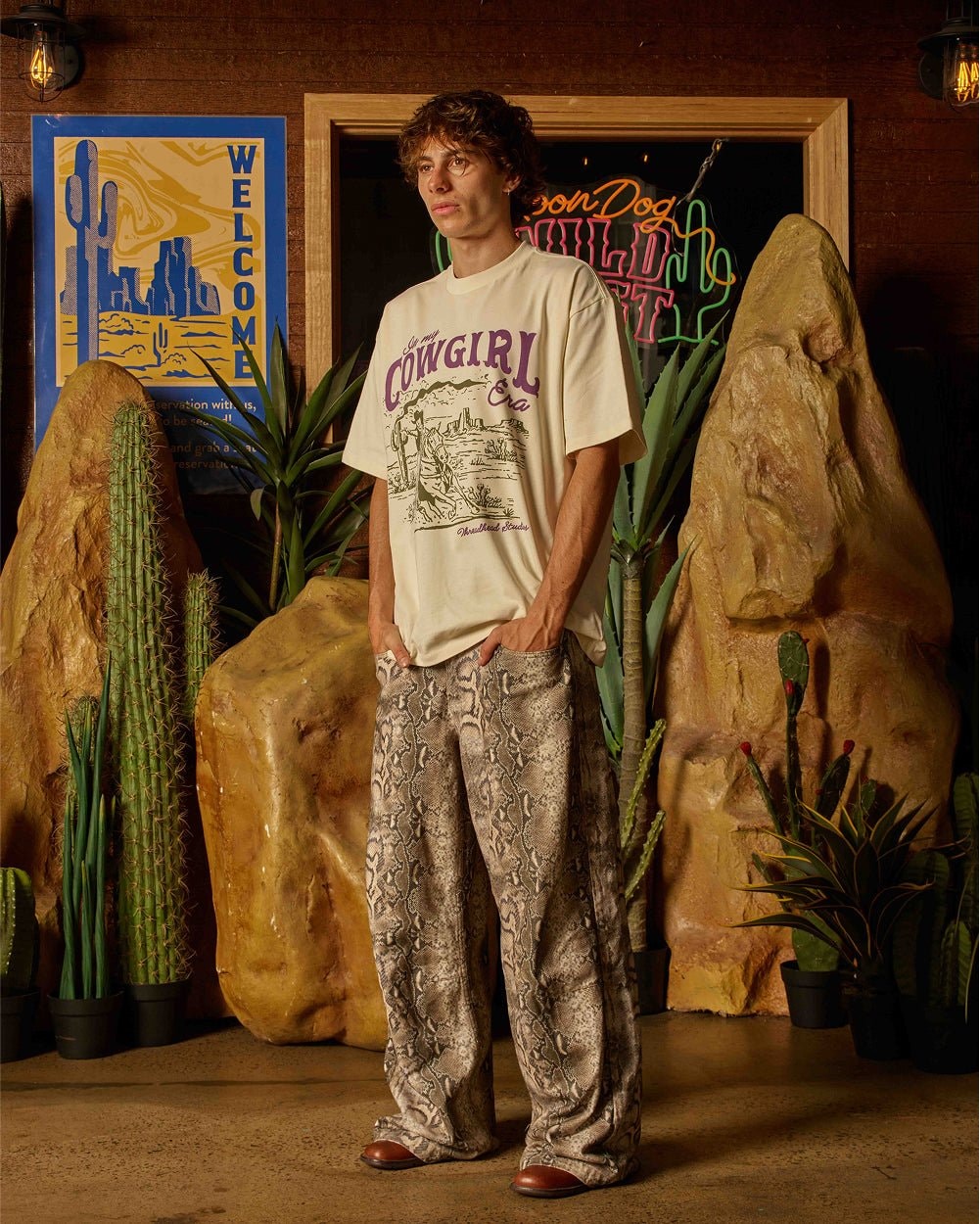 Cowgirl Era Oversized Graphic Tee Unisex 90s Boxy Fit 100% Combed Cotton