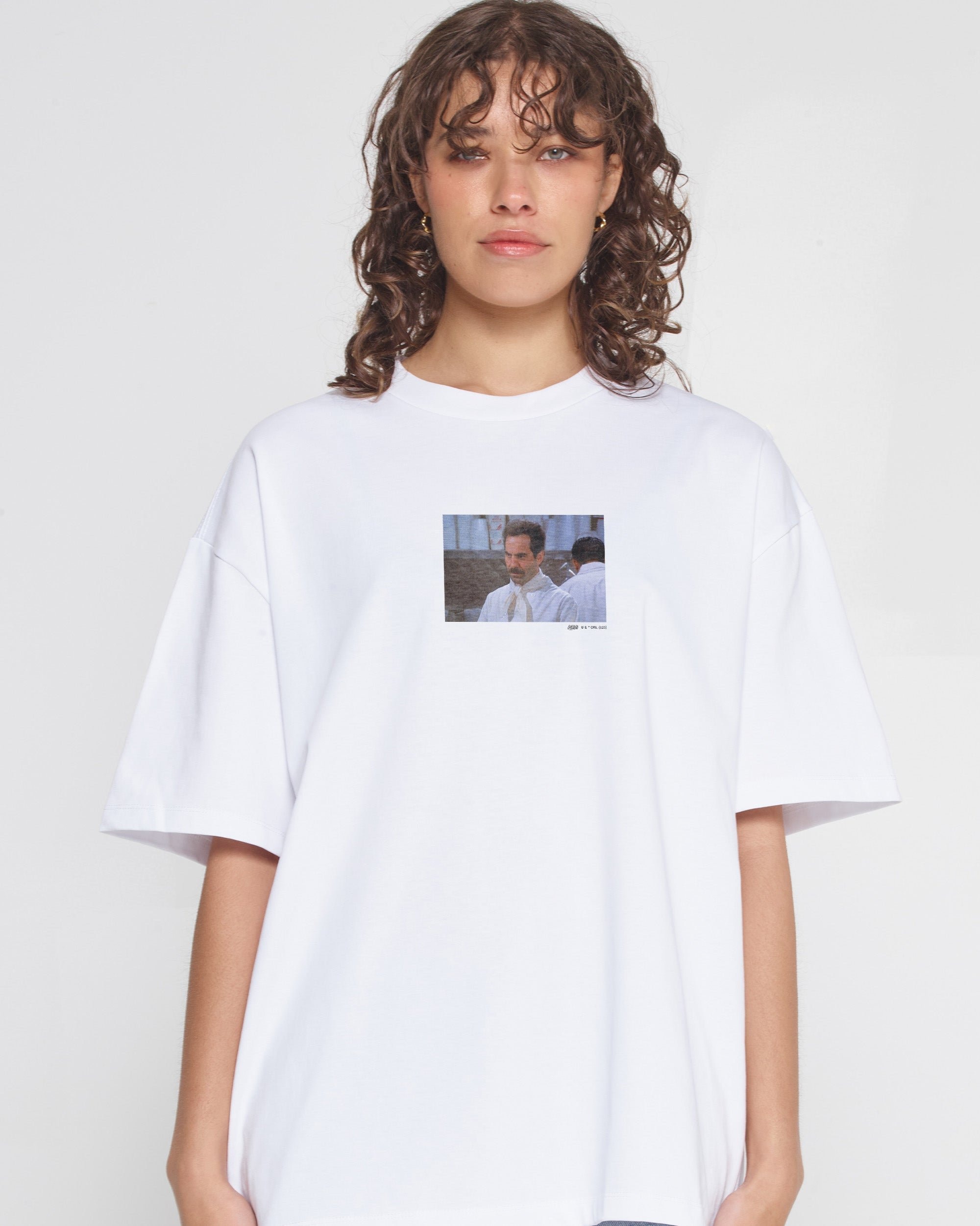No Soup Oversized Graphic Tee - Seinfeld Collab Unisex 90s Boxy Fit 100% Combed Cotton