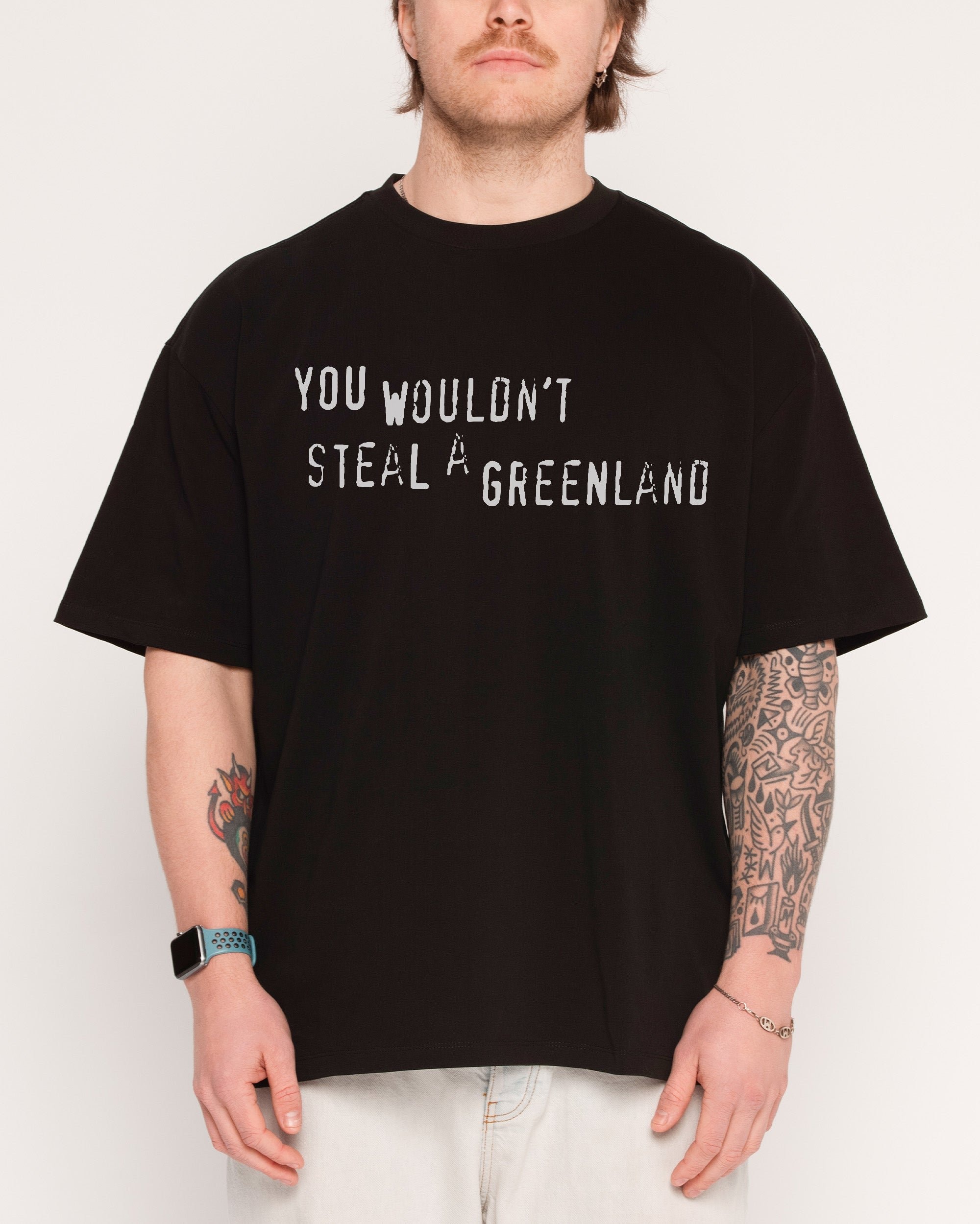 Greenland Oversized Graphic Tee - Threadheads 90s Boxy Fit 100% Combed Cotton